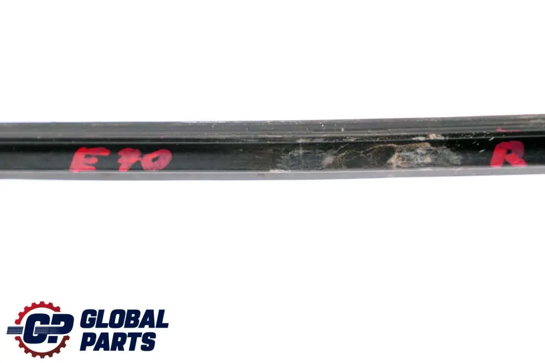 BMW X5 Series E70 Front Right O/S Windscreen Drip Moulding Trim Black Sapphire - SKU 7250396-BS - Part number 7250396