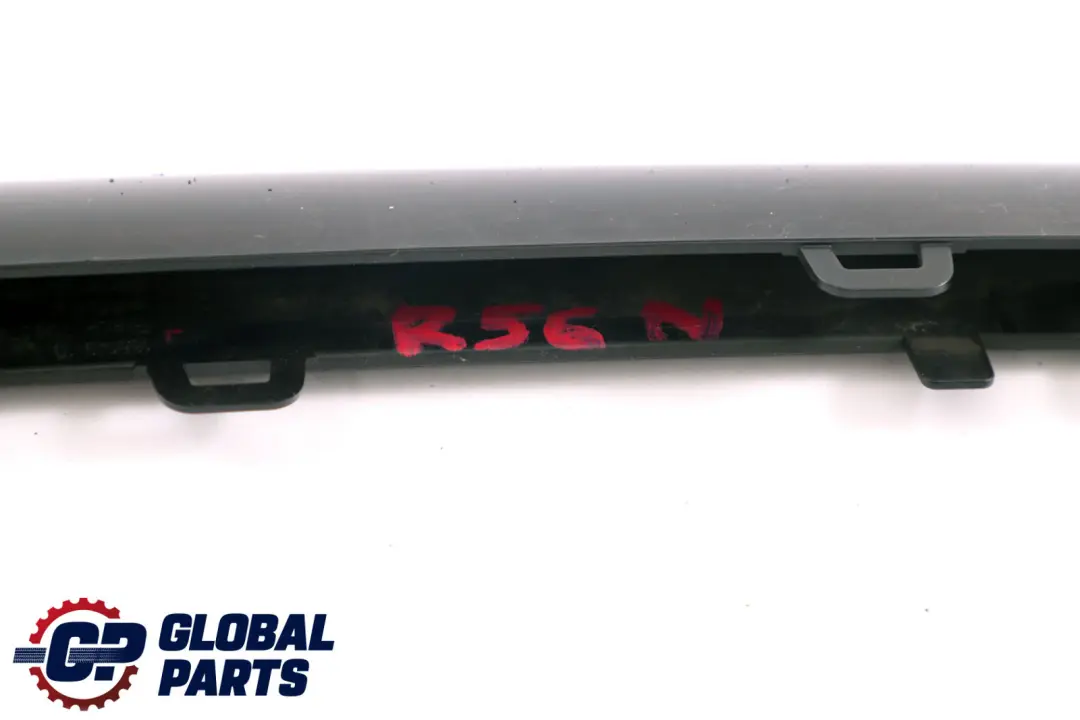 Front Bumper Finisher Rod Trim Panel Black to Mini One R55 R56 LCI with Part number 7250786 Mini One R55 R56 LCI Front Bumper Finisher Rod Trim Panel Black - SKU 7250786 - Part number 7250786