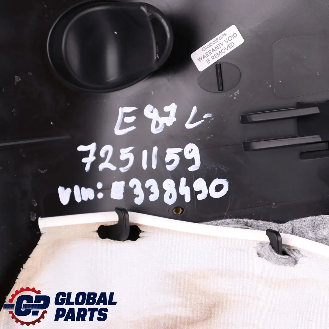 Side Finisher Corner Left N/S Leather Beige to BMW 1 Series E87 LCI Rear Seat with Part number 7251159 BMW 1 Series E87 LCI Rear Seat Side Finisher Corner Left N/S Leather Beige - SKU 7251159 - Part number 7251159