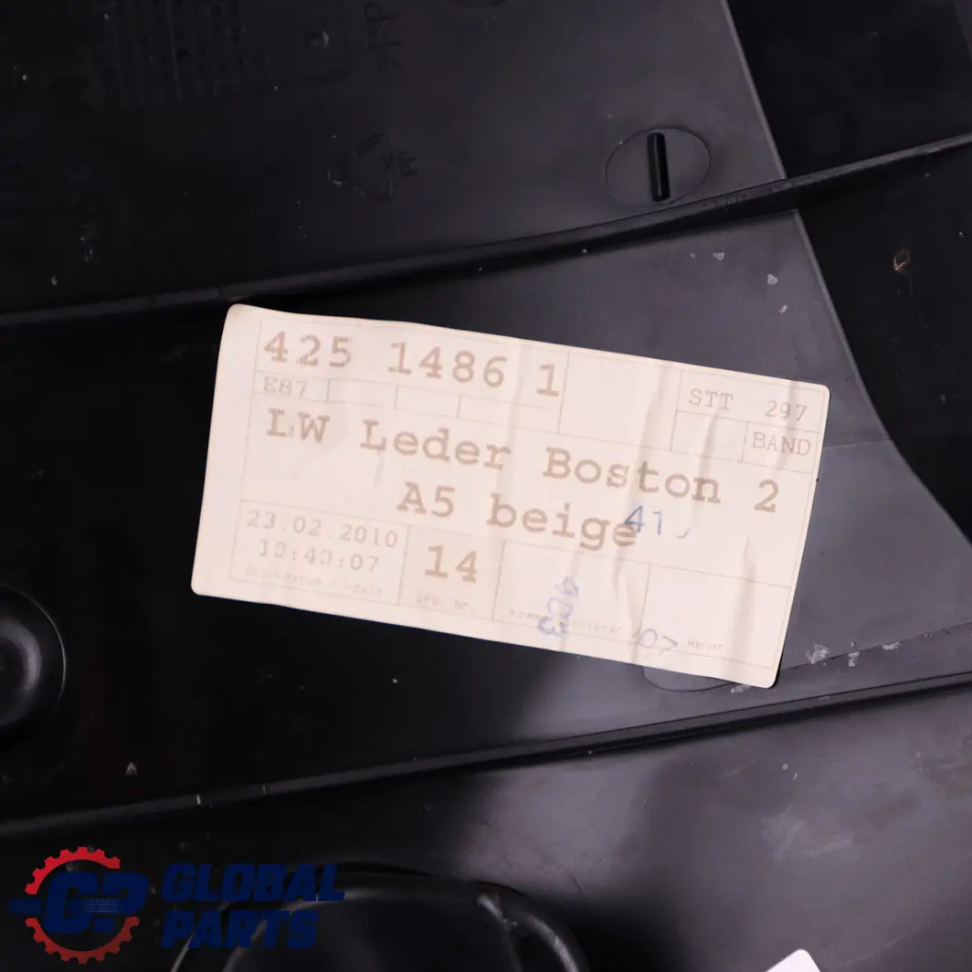 Side Finisher Corner Left N/S Leather Beige to BMW 1 Series E87 LCI Rear Seat with Part number 7251159 BMW 1 Series E87 LCI Rear Seat Side Finisher Corner Left N/S Leather Beige - SKU 7251159 - Part number 7251159