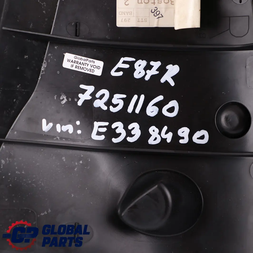 Side Finisher Corner Right O/S Leather Beige to BMW 1 Series E87 LCI Rear Seat with Part number 7251160 BMW 1 Series E87 LCI Rear Seat Side Finisher Corner Right O/S Leather Beige - SKU 7251160 - Part number 7251160