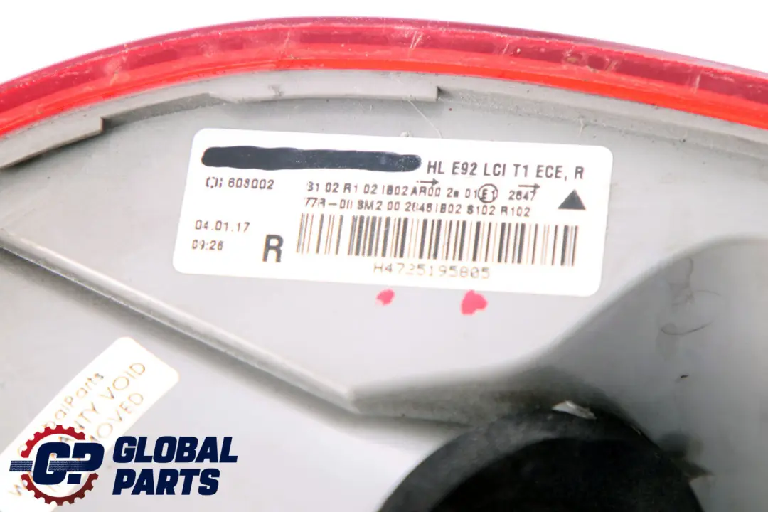 Feu Arrière LED Panneau Latéral Droit pour BMW E92 LCI à propos du numéro de pièce 7251958 BMW E92 LCI Feu Arrière LED Panneau Latéral Droit - SKU 7251958 - Numéro de pièce 7251958