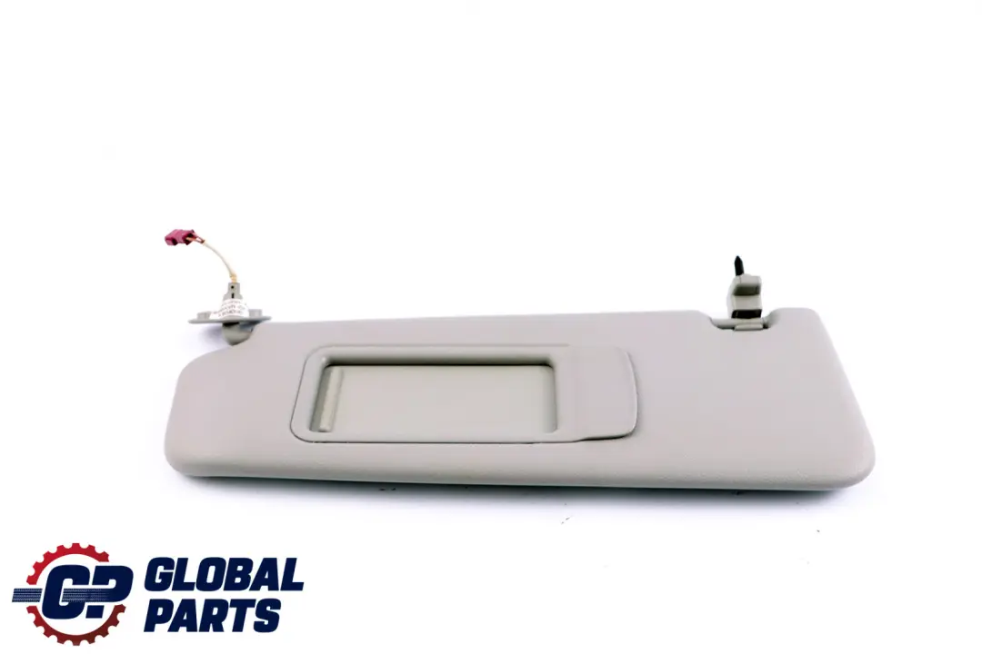 BMW 3 Series E90 E91 Left N/S Leather Illuminated Sun Visor Mirror Grau Grey - SKU 7252007 - Part number 7252007