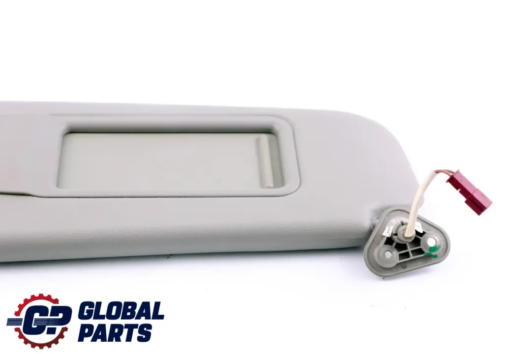BMW 3 Series E90 E91 Left N/S Leather Illuminated Sun Visor Mirror Grau Grey - SKU 7252007 - Part number 7252007