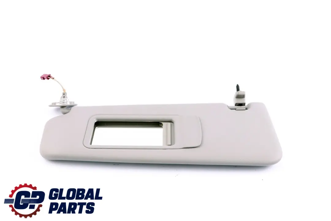 BMW 3 Series E90 E91 Left N/S Leather Illuminated Sun Visor Mirror Grau Grey - SKU 7252007 - Part number 7252007