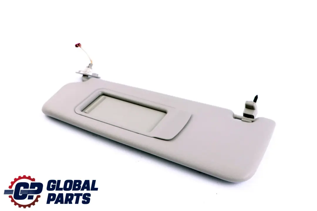 BMW 3 Series E90 E91 Left N/S Leather Illuminated Sun Visor Mirror Grau Grey - SKU 7252007 - Part number 7252007