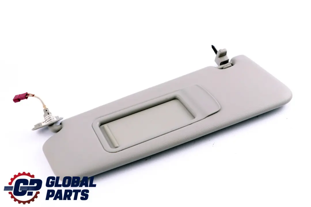 BMW 3 Series E90 E91 Left N/S Leather Illuminated Sun Visor Mirror Grau Grey - SKU 7252007 - Part number 7252007