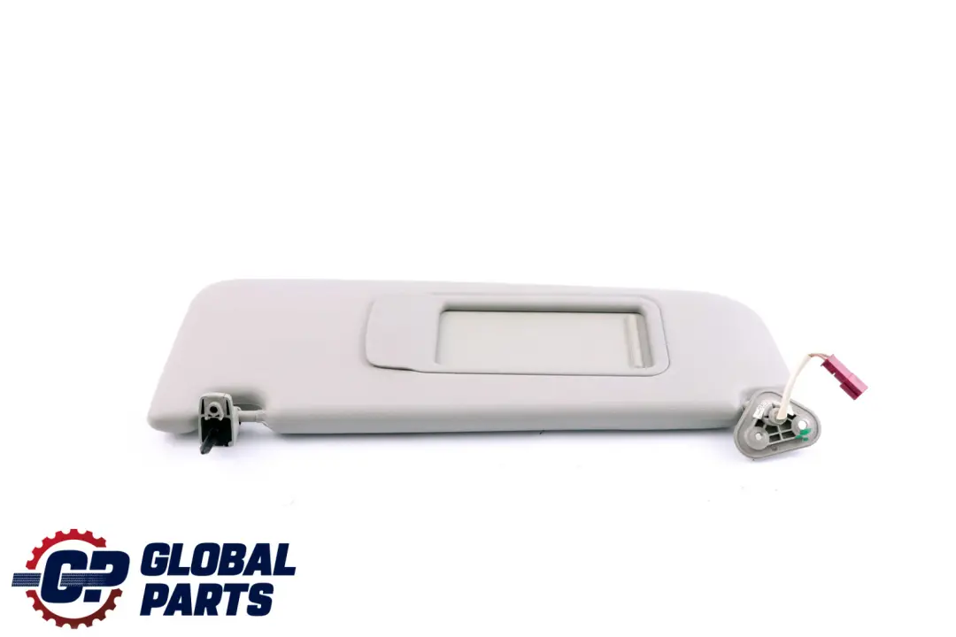 BMW 3 Series E90 E91 Left N/S Leather Illuminated Sun Visor Mirror Grau Grey - SKU 7252007 - Part number 7252007