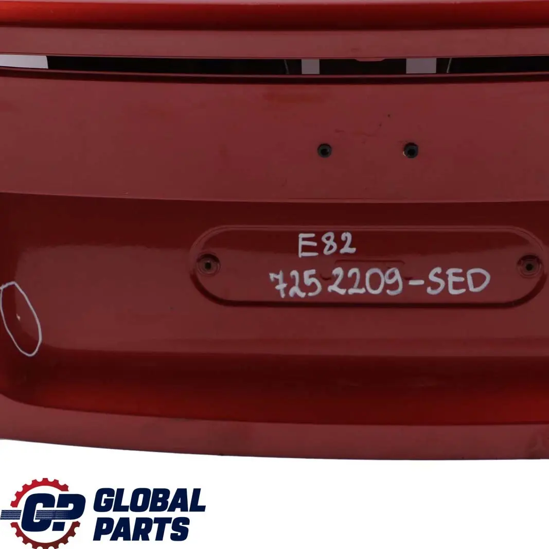 Bootlid Rear Boot Trunk Lid Sedonarot Sedona Red to BMW E82 Coupe Tailgate with Part number 7252209 BMW E82 Coupe Tailgate Bootlid Rear Boot Trunk Lid Sedonarot Sedona Red - SKU 7252209-SED - Part number 7252209