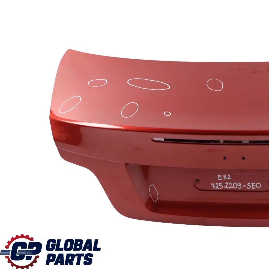 Bootlid Rear Boot Trunk Lid Sedonarot Sedona Red to BMW E82 Coupe Tailgate with Part number 7252209 BMW E82 Coupe Tailgate Bootlid Rear Boot Trunk Lid Sedonarot Sedona Red - SKU 7252209-SED - Part number 7252209