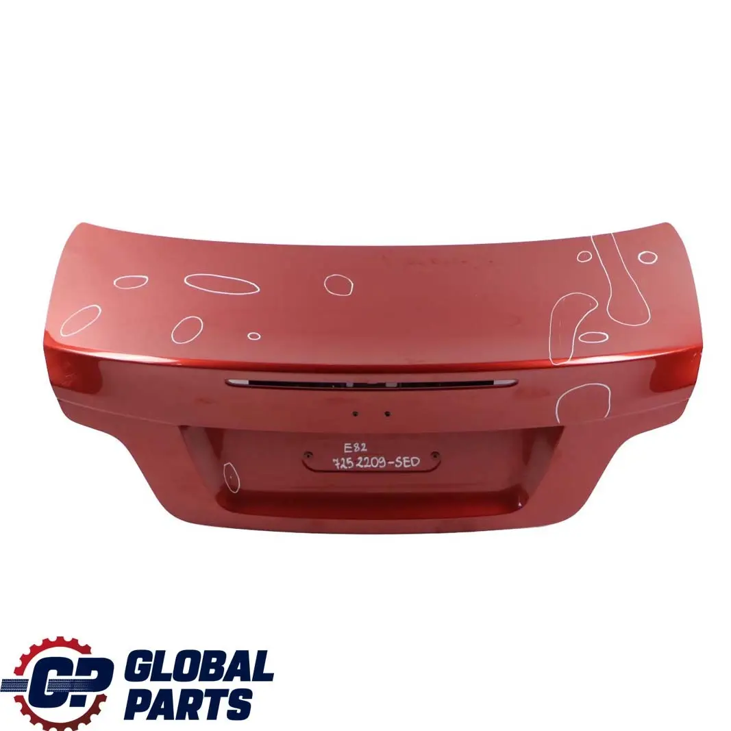 Bootlid Rear Boot Trunk Lid Sedonarot Sedona Red to BMW E82 Coupe Tailgate with Part number 7252209 BMW E82 Coupe Tailgate Bootlid Rear Boot Trunk Lid Sedonarot Sedona Red - SKU 7252209-SED - Part number 7252209