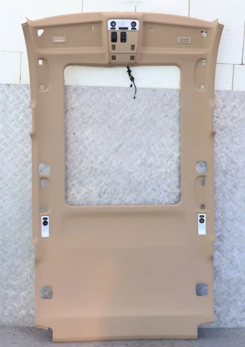 Genuine BMW 3 Series E91 Panorama Headlining Moulded Roof Lining Beige to with Part number 7252700 Genuine BMW 3 Series E91 Panorama Headlining Moulded Roof Lining Beige - SKU 7252700 - Part number 7252700