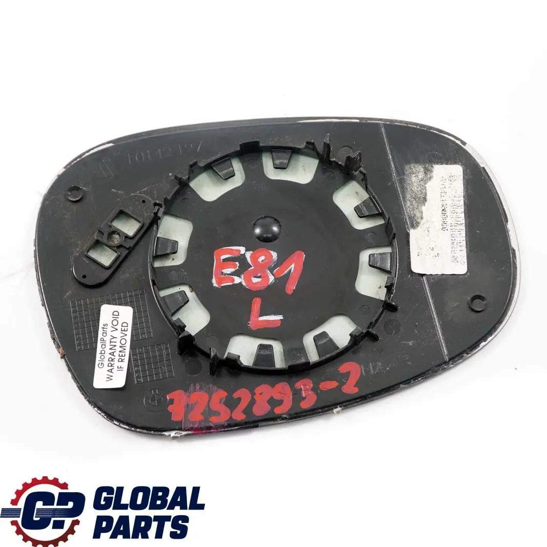 BMW E81 E87 E90 E91 E92 LCI 2 Left N/S Wing Mirror Glass Wide Angle - SKU 7252893-2 - Part number 7252893