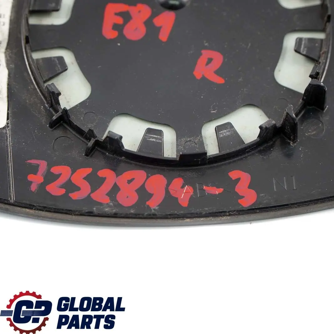 Espejo Derecho Cristal Gran Angular para BMW E81 E87 E90 E91 LCI con número de pieza 7252894 BMW E81 E87 E90 E91 LCI Espejo Derecho Cristal Gran Angular - SKU 7252894-3 - Número de pieza 7252894