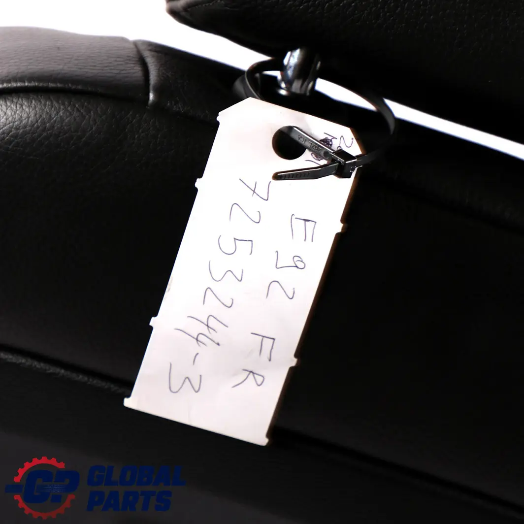 Leather Dakota Front Right O/S Driver Side Seat to BMW 3 Series E92 Coupe Black with Part number 7253244 BMW 3 Series E92 Coupe Black Leather Dakota Front Right O/S Driver Side Seat - SKU 7253244-3 - Part number 7253244