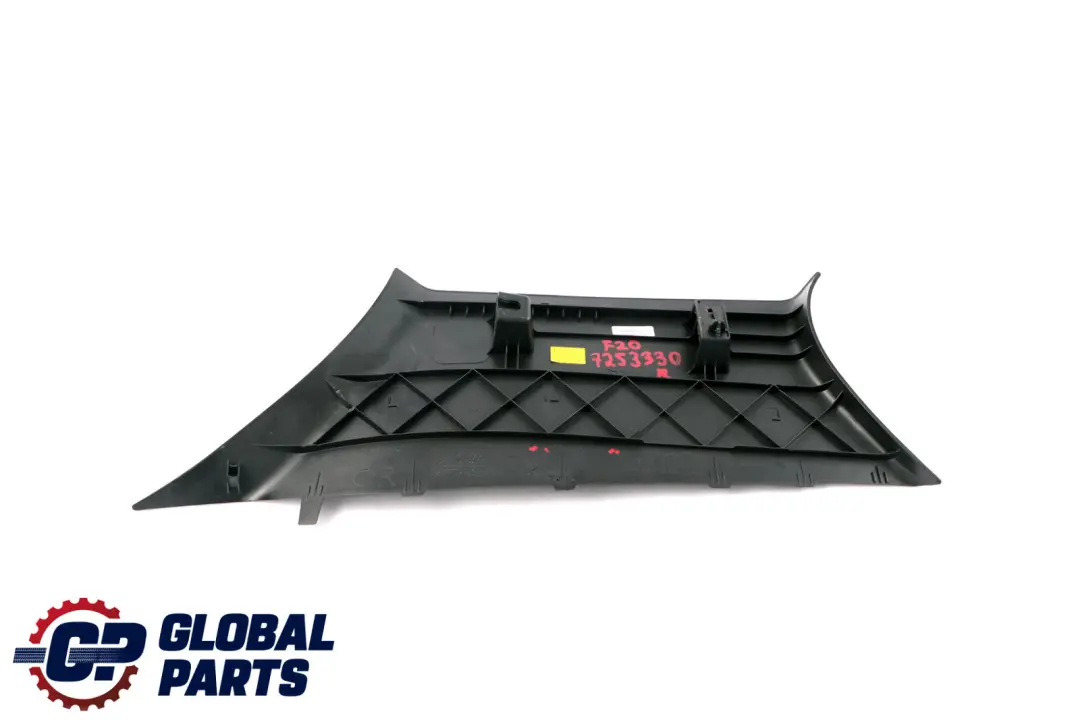Columna C Pilar Derecho Recorte Cubierta Panel Negro para BMW F20 con número de pieza 7253330 BMW F20 Columna C Pilar Derecho Recorte Cubierta Panel Negro - SKU 7253330 - Número de pieza 7253330