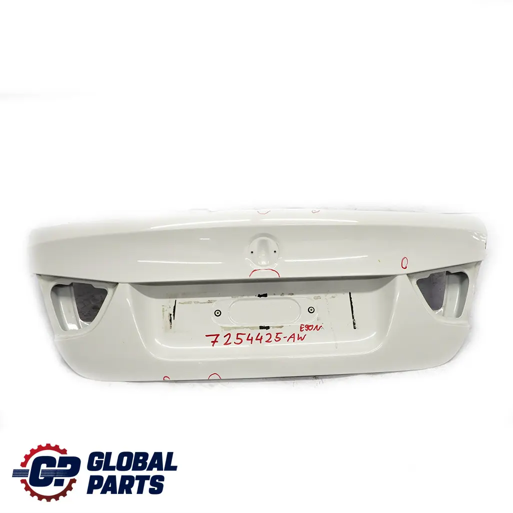 Trunk Boot Lid Tailgate Bootlid Alpinweiss White - 300 to BMW 3 E90 LCI Rear with Part number 7254425 BMW 3 E90 LCI Rear Trunk Boot Lid Tailgate Bootlid Alpinweiss White - 300 - SKU 7254425-AW - Part number 7254425