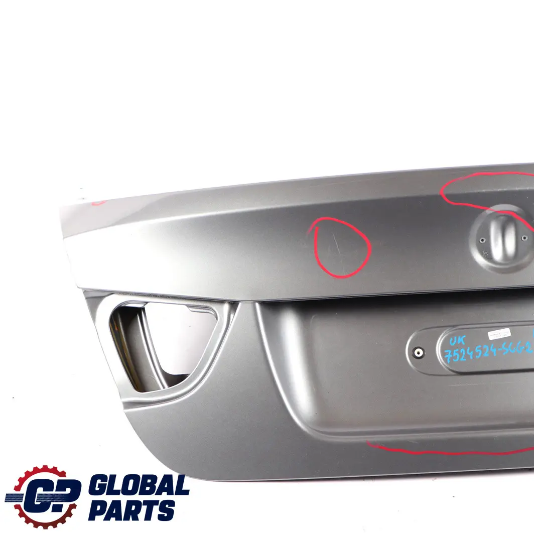 Trunk Boot Lid Tailgate Bootlid Spacegrau Grey - A52 to BMW 3 E90 LCI 2 Rear with Part number 7254425 BMW 3 E90 LCI 2 Rear Trunk Boot Lid Tailgate Bootlid Spacegrau Grey - A52 - SKU 7254425-SCG2 - Part number 7254425