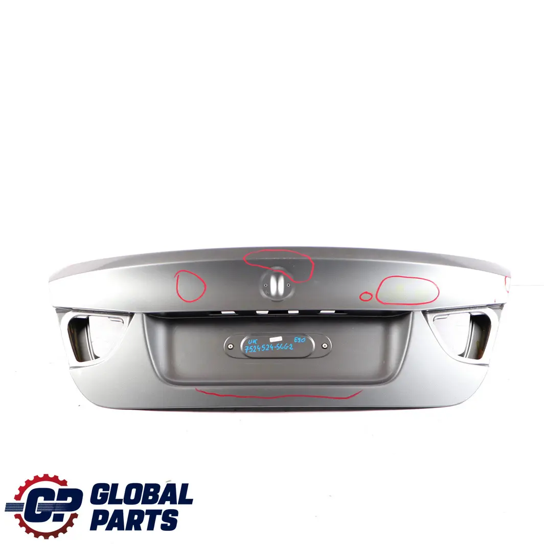 Trunk Boot Lid Tailgate Bootlid Spacegrau Grey - A52 to BMW 3 E90 LCI 2 Rear with Part number 7254425 BMW 3 E90 LCI 2 Rear Trunk Boot Lid Tailgate Bootlid Spacegrau Grey - A52 - SKU 7254425-SCG2 - Part number 7254425