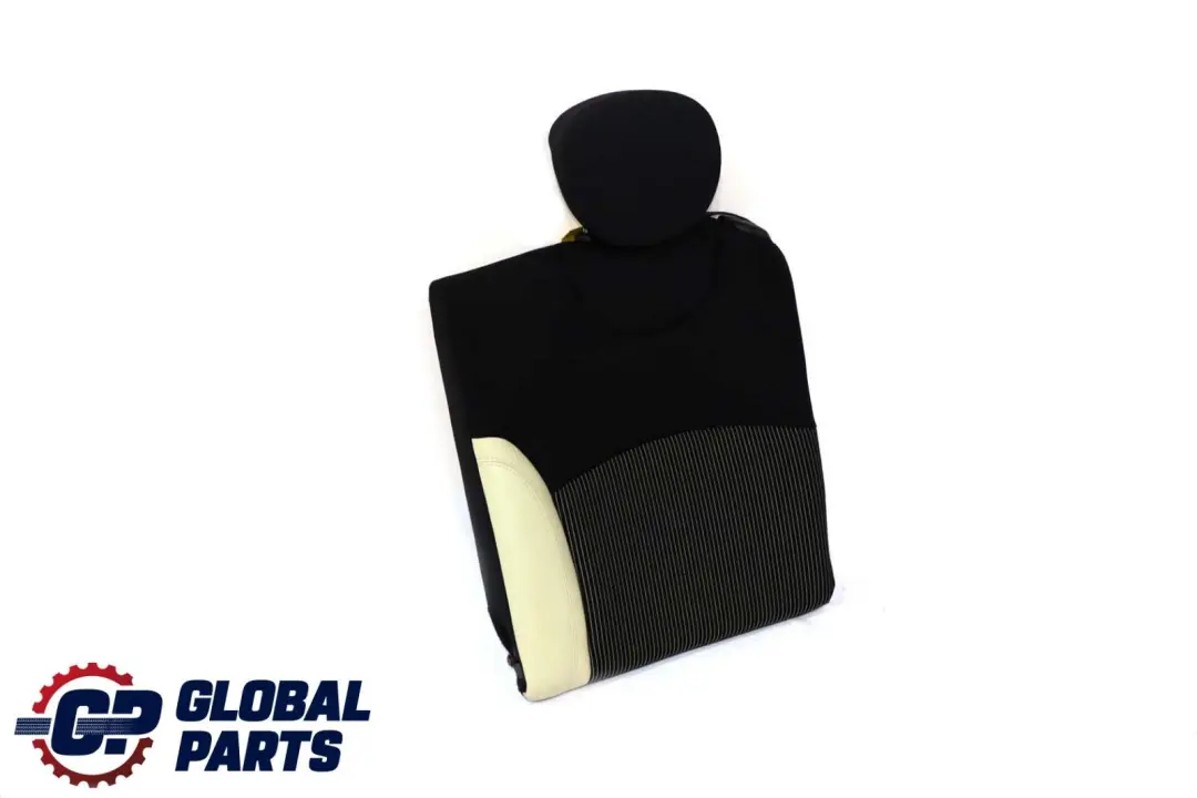 BMW Mini Cabrio R57 Bezug Lehne Leder Links Schwarz Cream White Weiss - SKU 7255385 - Teilenummer 7255385
