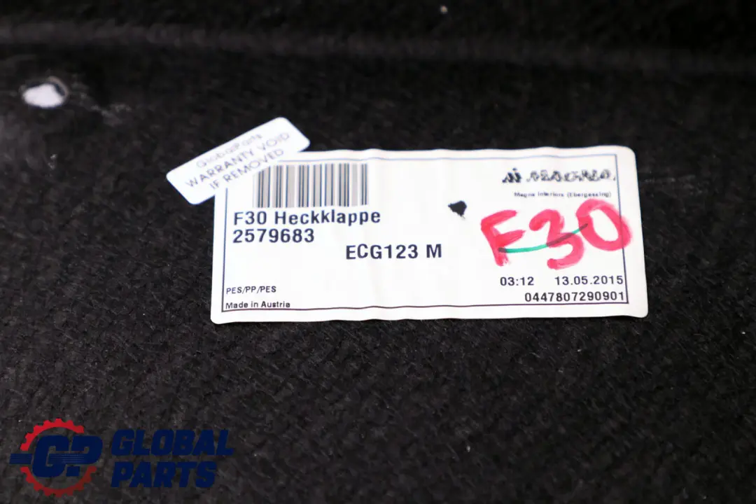Reihe F30Heckklappe Verkleidung Abdeckung für BMW 3 mit Teilenummer 7255636 BMW 3 Reihe F30Heckklappe Verkleidung Abdeckung - SKU 7255636 - Teilenummer 7255636