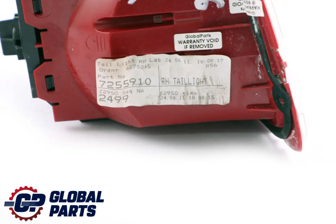 Mini Cooper One R56 R57 LCI Rear Tail Light Lamp Right O/S - SKU 7255910 - Part number 7255910
