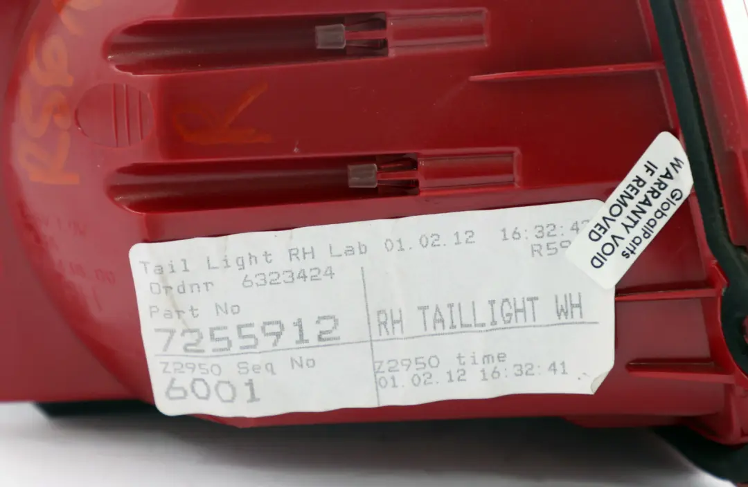 Luz Trasera Derecha para Mini Cooper One R56 R57 LCI R58 R59 con número de pieza 7255912 Mini Cooper One R56 R57 LCI R58 R59 Luz Trasera Derecha - SKU 7255912 - Número de pieza 7255912