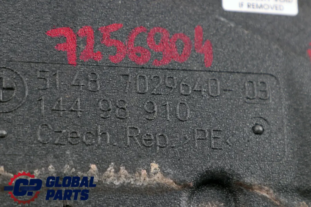 Sound Insulating Door Right O/S 7029640 to BMW Z4 Series E89 Cover with Part number 7256904 BMW Z4 Series E89 Cover Sound Insulating Door Right O/S 7029640 - SKU 7256904 - Part number 7256904