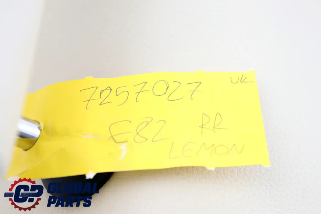 BMW 1 Reihe E82 Coupe Bezug Lehne Leder Lemon Sitze Sitz Hinten Rechts - SKU 7257027 - Teilenummer 7257027