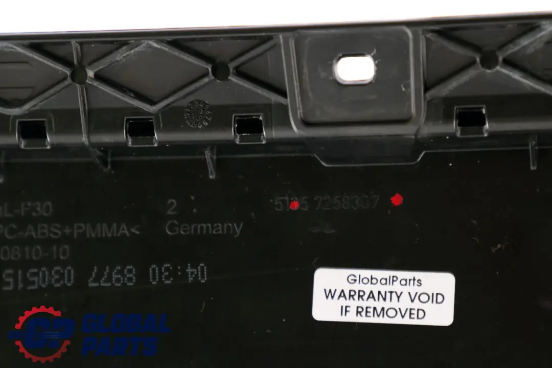 BMW F30 F31 F80 Acabado Trasero Pilar B Exterior Izquierdo Negro - SKU 7258307 - Número de pieza 7258307