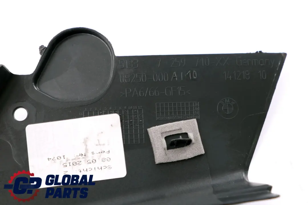 Tapa Marco Ventana Puerta Trasera Derecha para BMW F30 con número de pieza 7259710 BMW F30 Tapa Marco Ventana Puerta Trasera Derecha - SKU 7259710 - Número de pieza 7259710