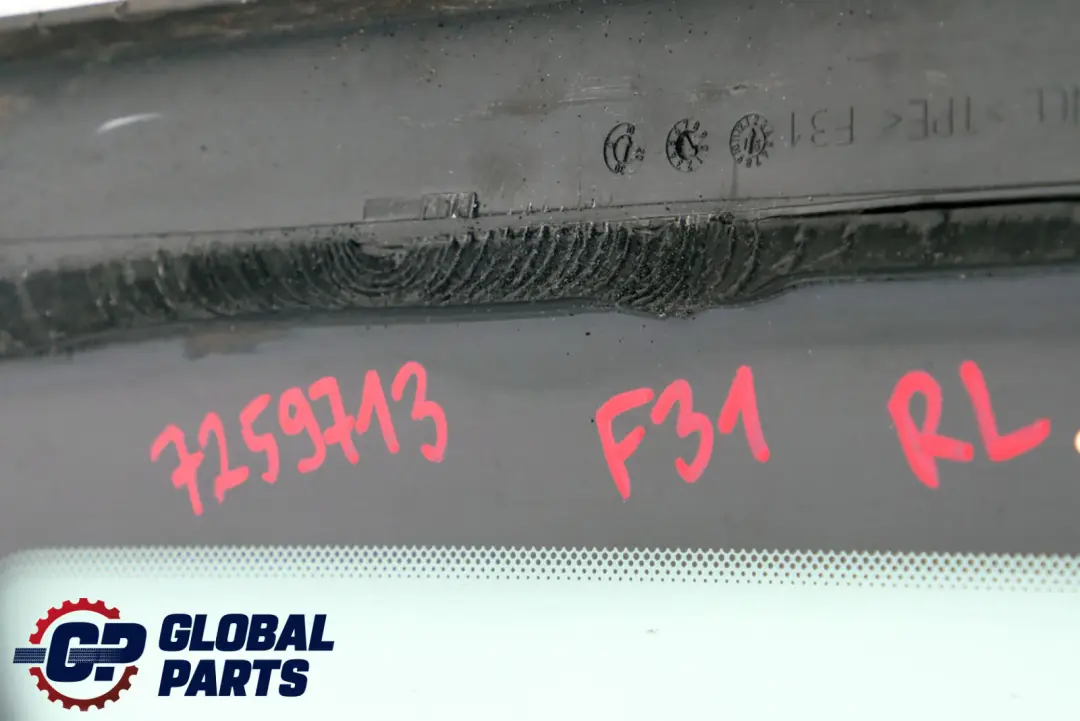 BMW F31 Touring Side Fixed Window Glass Green AS2 Rear Left N/S - SKU 7259713 - Part number 7259713