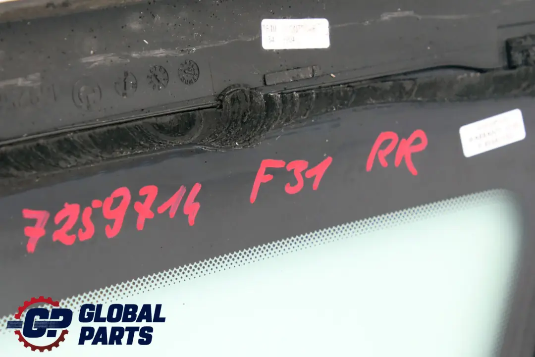 BMW 3 Series F31 Touring Rear Right O/S Side Window Green AS2 Glass - SKU 7259714 - Part number 7259714