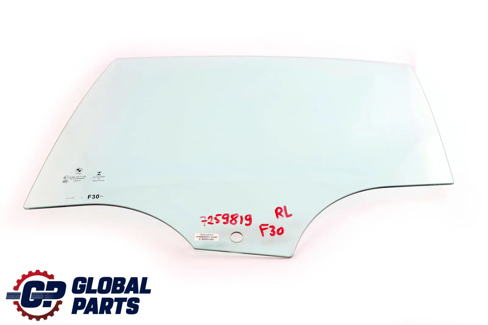 BMW F30 F80 M3 Posteriore Sinistra T?rseite Finestra di Vetro Verde AS2