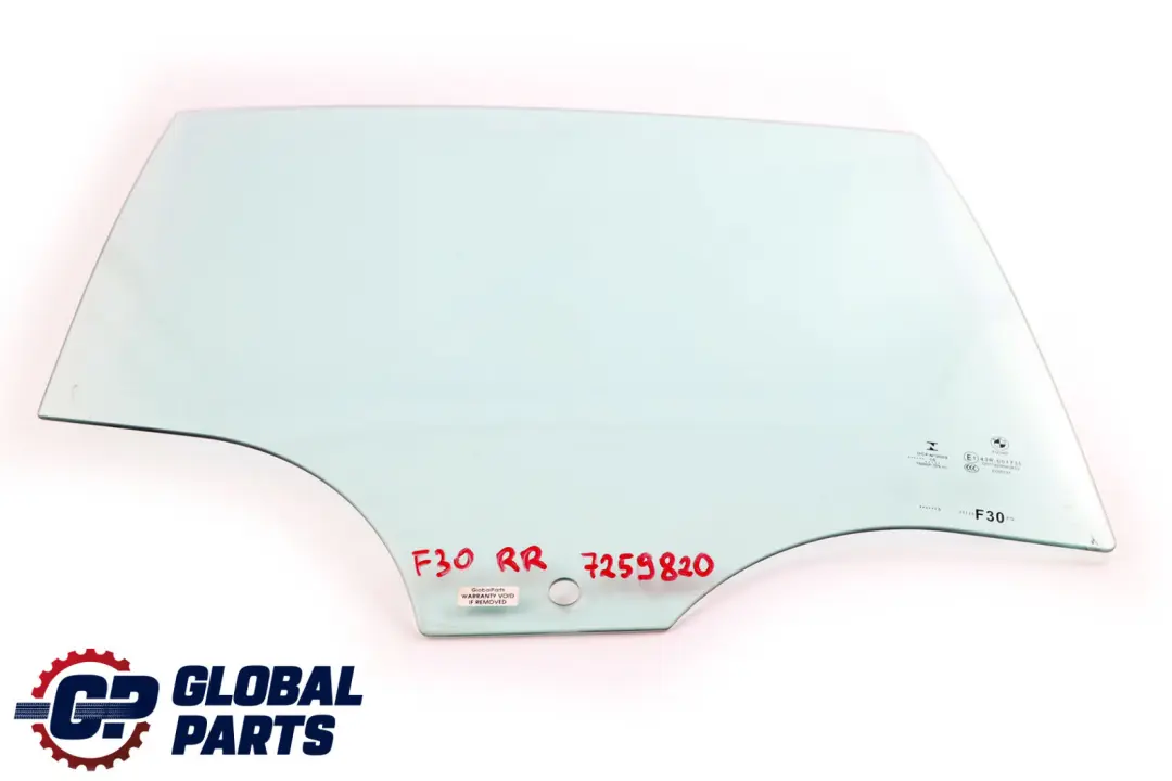 BMW 3 er F30 F80 M3 Hinten Rechts Türseite Fensterglas Grün AS2 - SKU 7259820 - Teilenummer 7259820