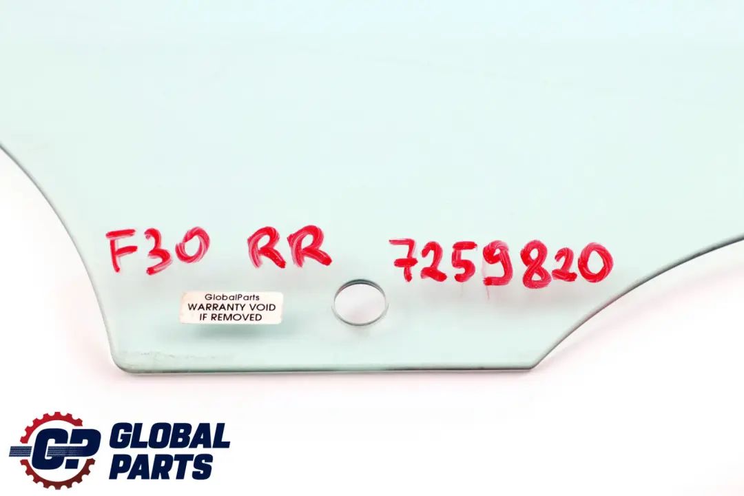 BMW 3 er F30 F80 M3 Hinten Rechts Türseite Fensterglas Grün AS2 - SKU 7259820 - Teilenummer 7259820