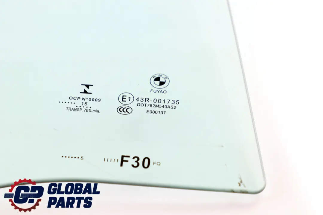 BMW 3 er F30 F80 M3 Hinten Rechts Türseite Fensterglas Grün AS2 - SKU 7259820 - Teilenummer 7259820