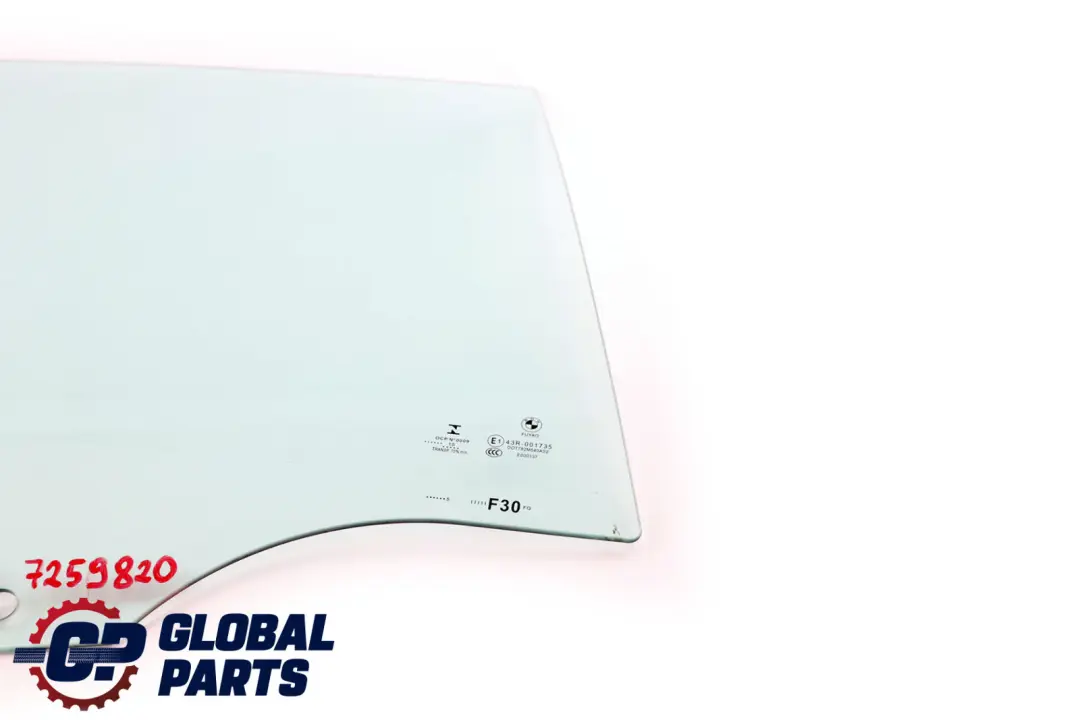 BMW F30 F80 M3 Porte arriere droite vitree verte AS2 - SKU 7259820 - Numéro de pièce 7259820