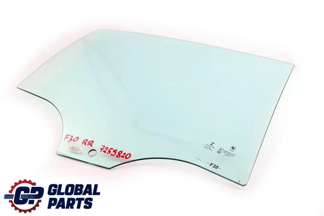 BMW 3 er F30 F80 M3 Hinten Rechts Türseite Fensterglas Grün AS2 - SKU 7259820 - Teilenummer 7259820