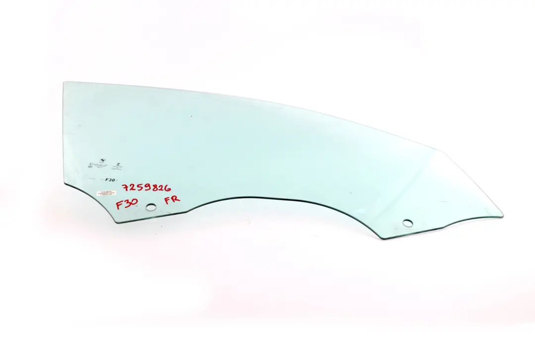 BMW 3 Series F30 F31 Front Right O/S Door Side Green Window Glass AS2 - SKU 7259826 - Part number 7259826