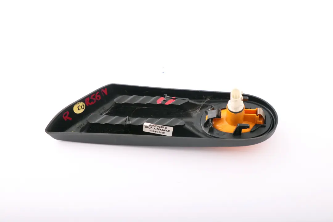 Intermitente Lateral Amarillo Derecho para Mini R55 R56 R57 LCI con número de pieza 7260202 Mini R55 R56 R57 LCI Intermitente Lateral Amarillo Derecho - SKU 7260202 - Número de pieza 7260202