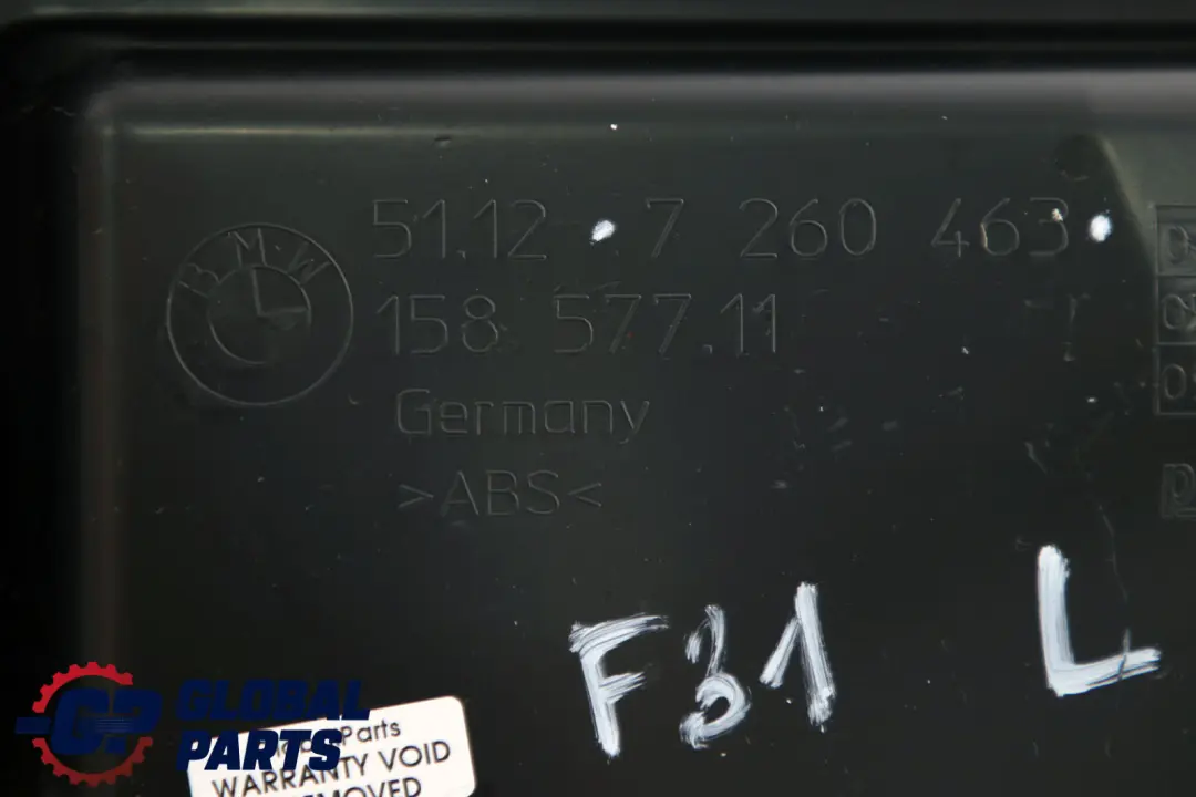 Hintere Stoßstangenhalterung Führung links Seite für BMW 3 F31 mit Teilenummer 7260463 BMW 3 F31 Hintere Stoßstangenhalterung Führung links Seite - SKU 7260463 - Teilenummer 7260463