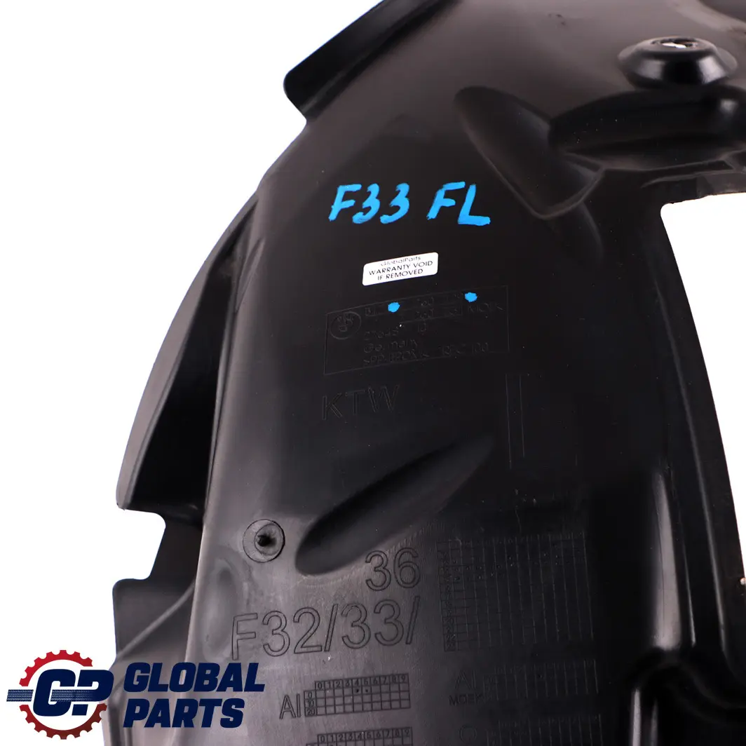Front Left N/S Wheel Arch Front Section Housing Cover Panel to BMW F32 F33 with Part number 7260729 BMW F32 F33 Front Left N/S Wheel Arch Front Section Housing Cover Panel - SKU 7260729 - Part number 7260729