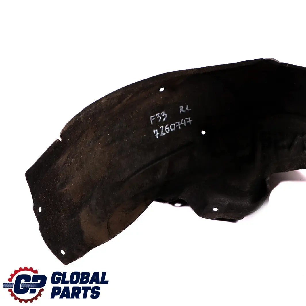 Cubre Paso Trasero Izquierdo N/S Protector Antisalpicaduras para BMW F32 F33 con número de pieza 7260747 BMW F32 F33 Cubre Paso Trasero Izquierdo N/S Protector Antisalpicaduras - SKU 7260747 - Número de pieza 7260747