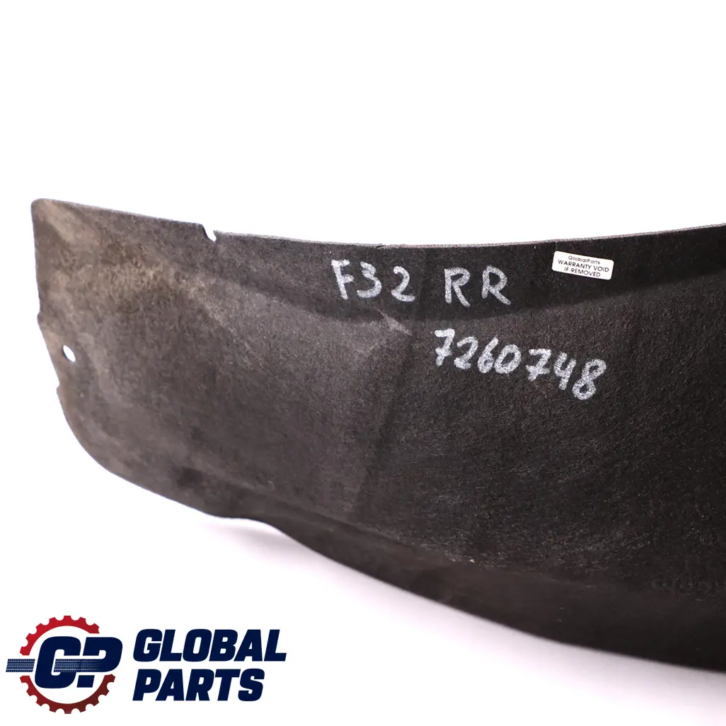 BMW F32 F33 Rear Right O/S Wheel Arch Cover Splash Guard - SKU 7260748 - Part number 7260748