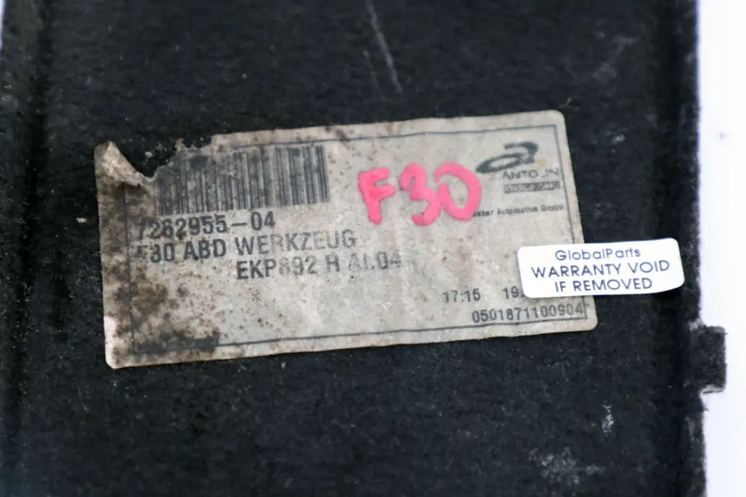 BMW 3 er F30 F80 M3 LCI Abdeckung Werkzeug - SKU 7262955 - Teilenummer 7262955