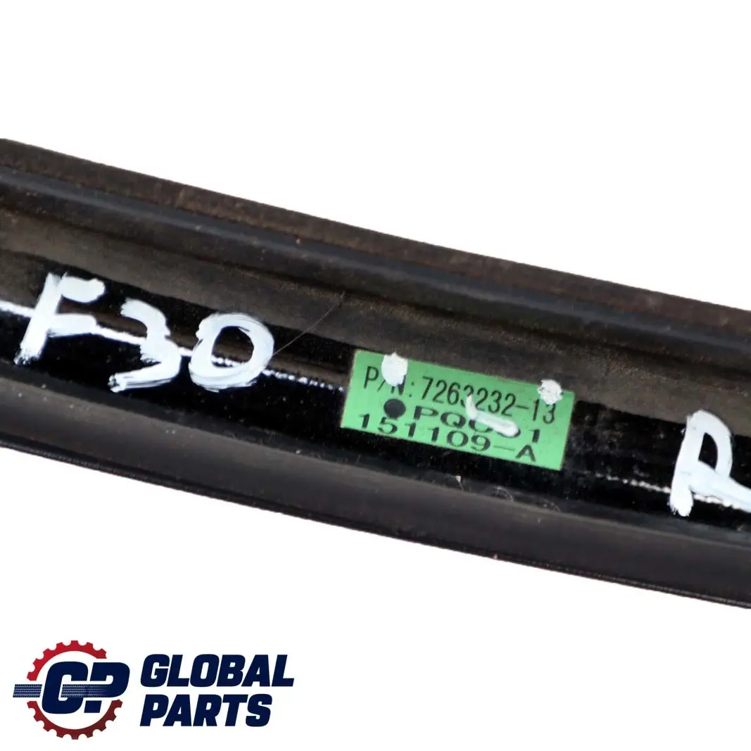 BMW F30 Roof Moulding Trim Strip Side Frame Right Black High Gloss Glanzschwarz - SKU 7263232 - Part number 7263232