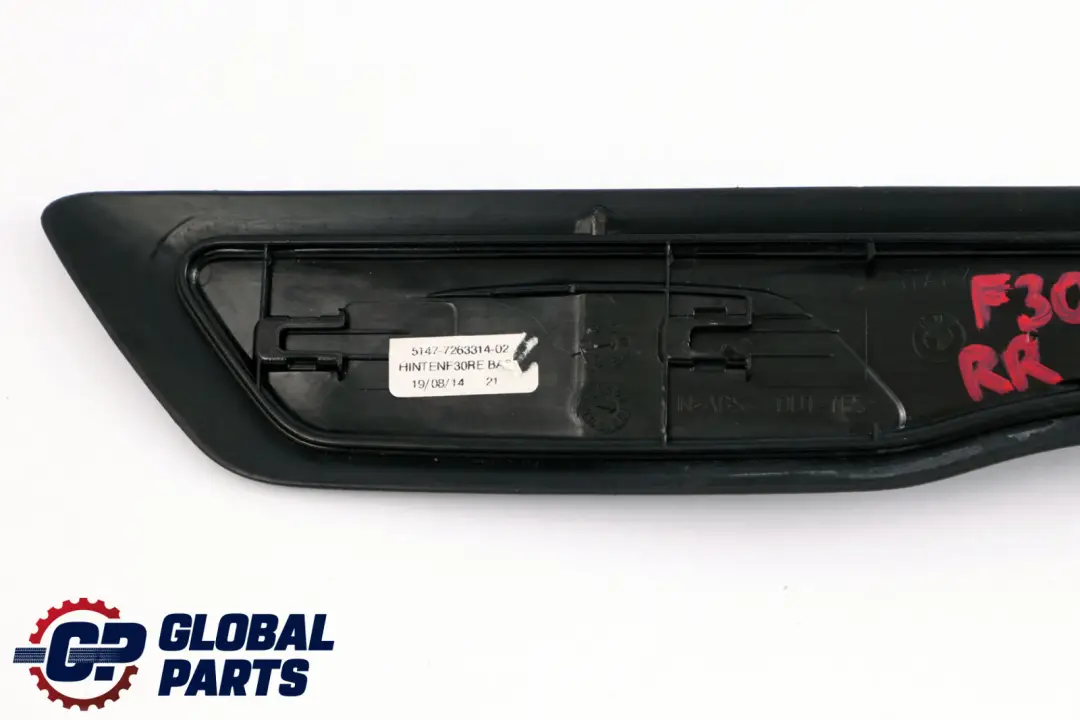 Tapa Entrada Interior Trasera Derecha para BMW F30 F31 con número de pieza 7263314 BMW F30 F31 Tapa Entrada Interior Trasera Derecha - SKU 7263314 - Número de pieza 7263314