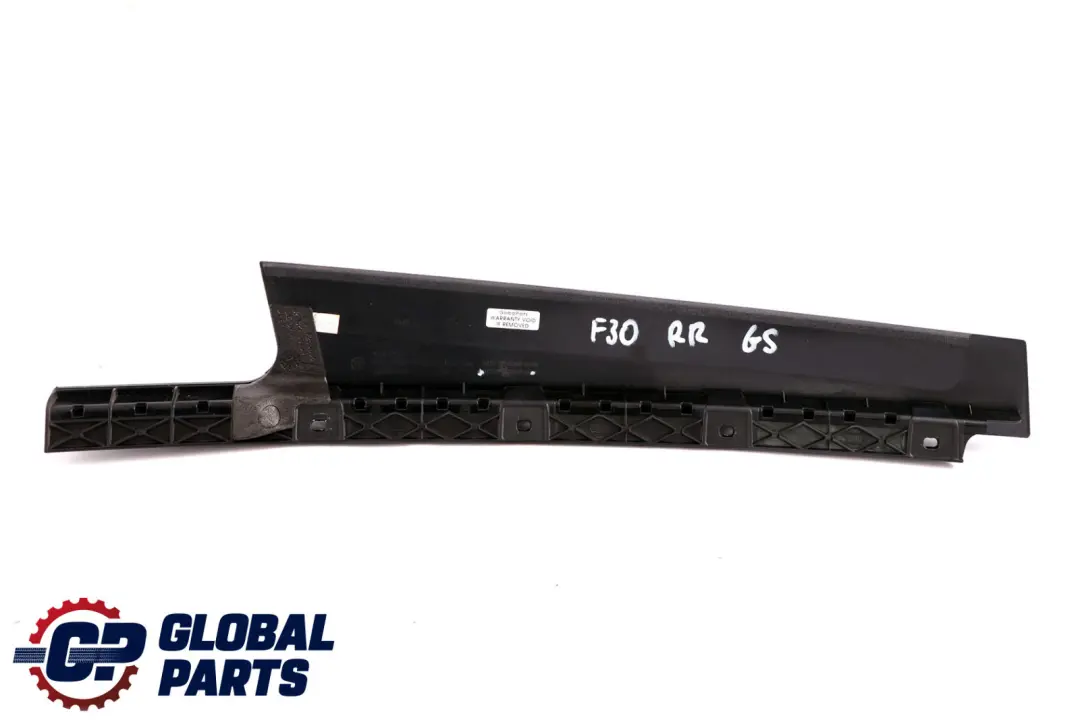 Acabado B-Pilar Recubrimiento Exterior Derecho Puerta Trasera para BMW F30 con número de pieza 7340628 BMW F30 Acabado B-Pilar Recubrimiento Exterior Derecho Puerta Trasera - SKU 7263380 - Número de pieza 7340628