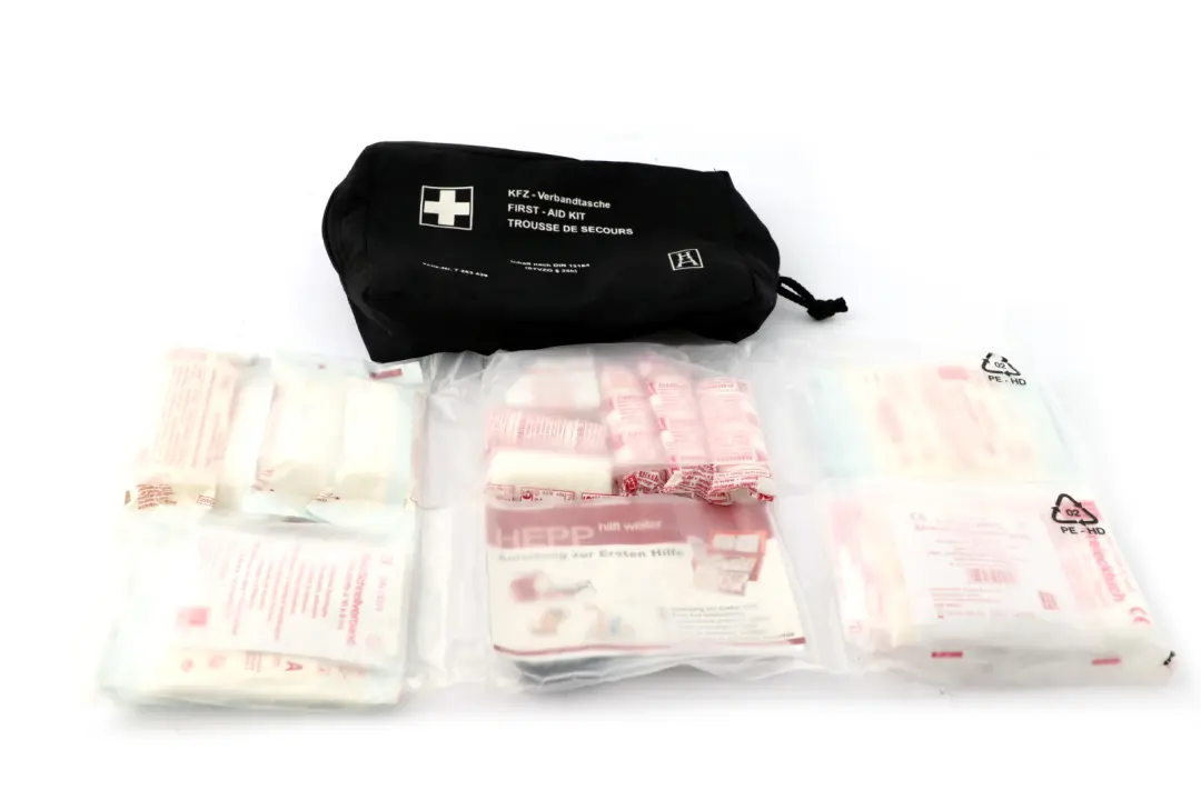 BMW Universal First Aid Emergency Medical Kit Pouch Black - SKU 7263439 - Part number 7263439